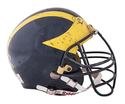 University of Michigan Game Helmet Signed by Gerald Ford (Beckett)